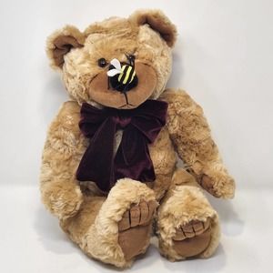 Chosun Teddy Bear Bumblebee Bee on Nose Plush 14" Stuffed Animal Velvet Bow